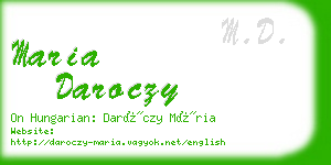 maria daroczy business card